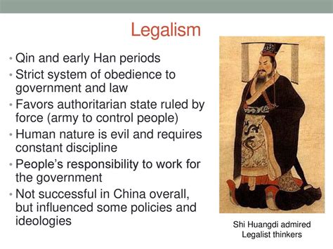 what are some legalism in china